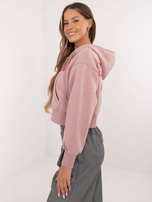 Hurt Jasnoróżowa krótka bluza rozpinana z napisami