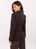 Czekoladowa marynarka z gorsetowymi wiązaniami