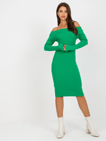 Hurt Zielona bawełniana sukienka na co dzień basic