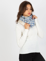 Hurt online Ecru-ciemnoniebieski damski komin w kratę