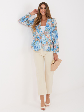 Niebieska elegancka marynarka z podszewką