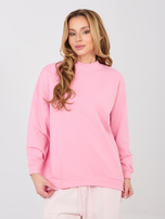 Pastelowa różowa bluza oversize BASIC FEEL GOOD 