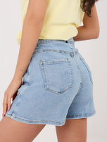 Jasnoniebieskie mini jeansowe spódnico-szorty 