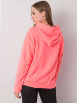 Fluo różowa bluza z kapturem Emy