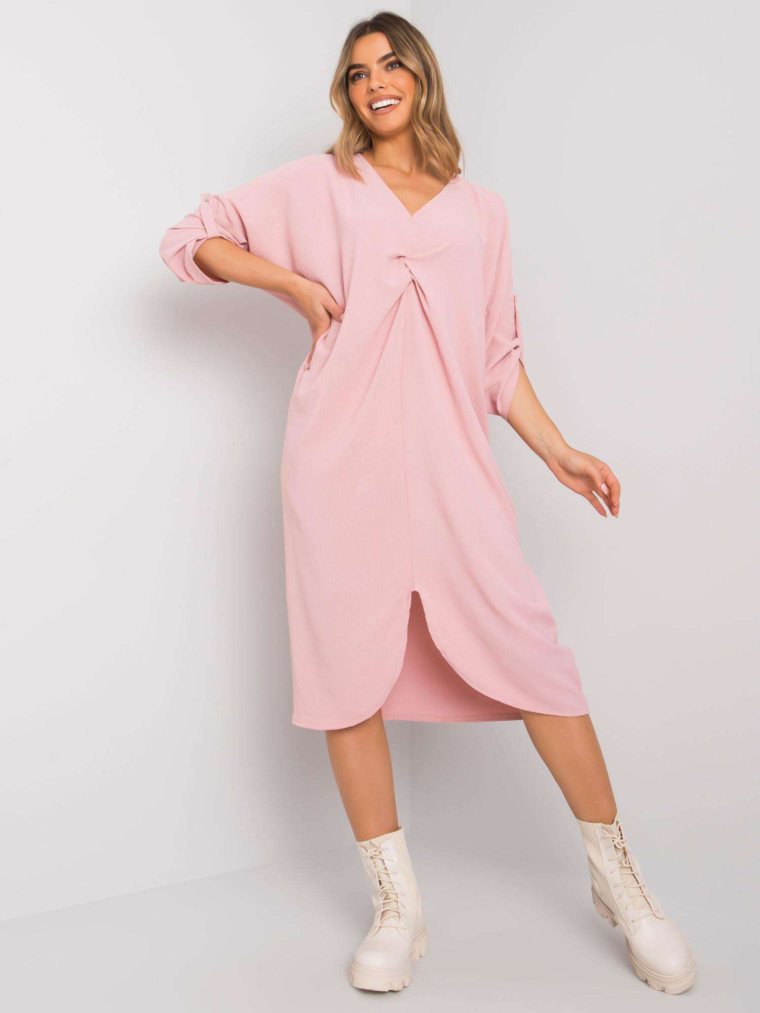 Schmutzrosa lockeres Kleid Dorsey.