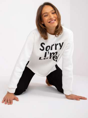 Ecru dresowa bluza z napisami Francisco