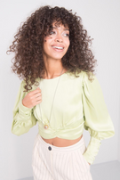 Limonkowa krótka bluzka BSL