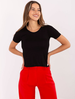 Czarna bluzka z wiązaniem na plecach RUE PARIS