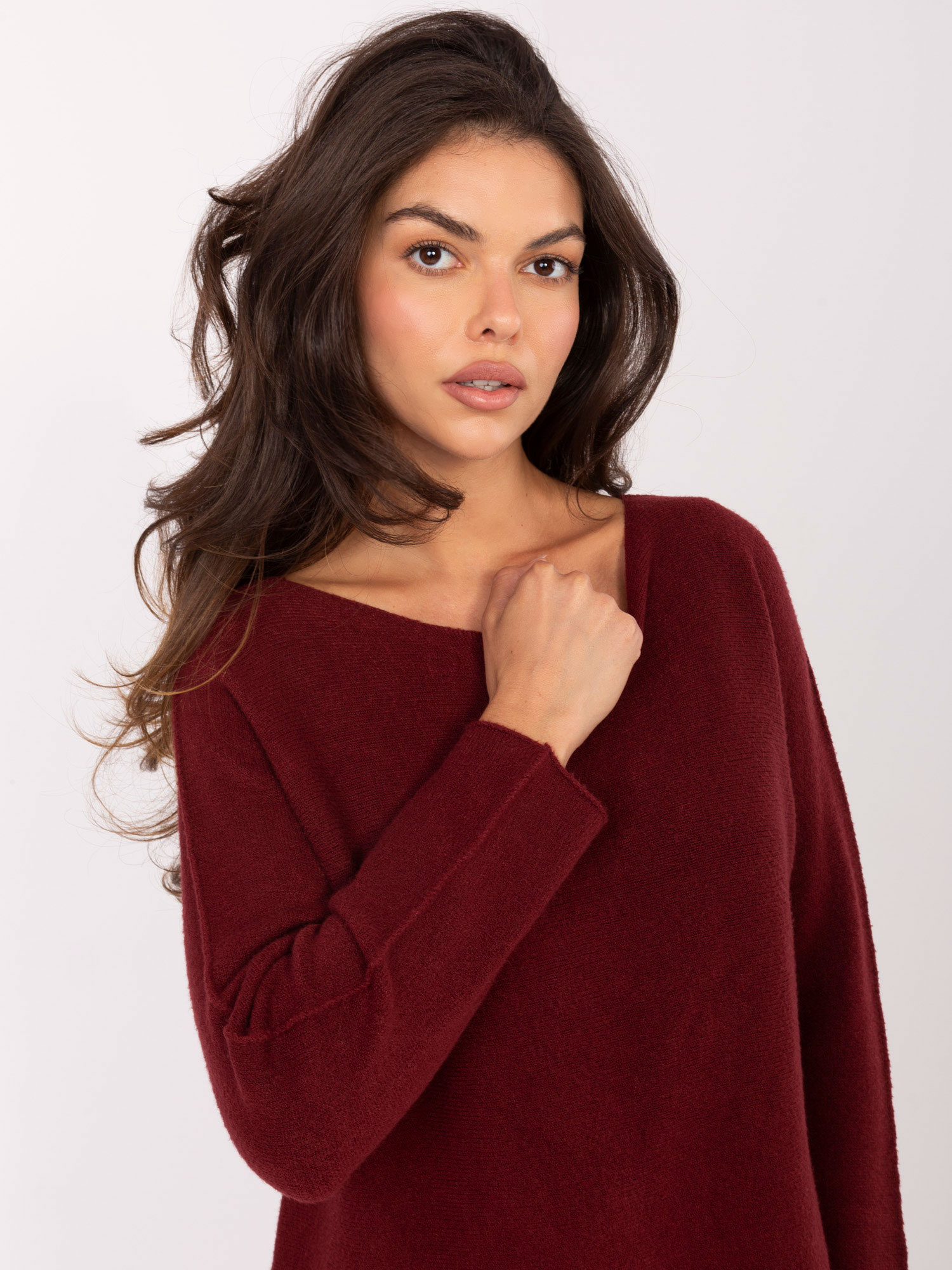 Sweter bordowy