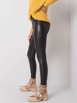 Czarne legginsy ze skóry ekologicznej Briana RUE PARIS