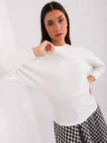 Hurt BASIC FEEL GOOD Ecru bluzka o kroju nietoperza
