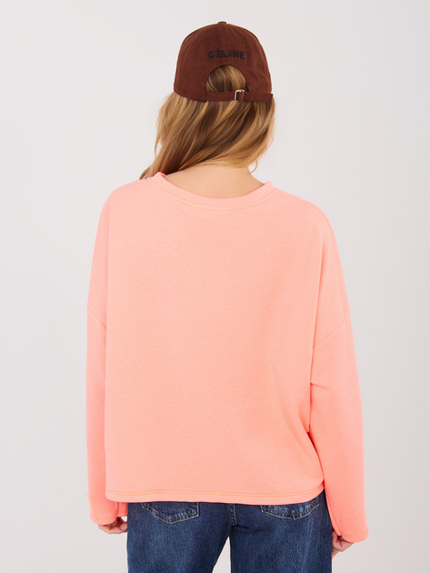 Fluo pomarańczowa bluza oversize bez kaptura