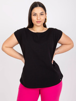 Black Penny Cotton Plus Size Blouse