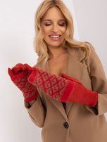 Hurt Ciemnopomarańczowe rękawiczki zimowe