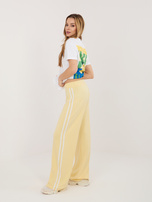 Jasnożółte dresowe spodnie z wiskozą 