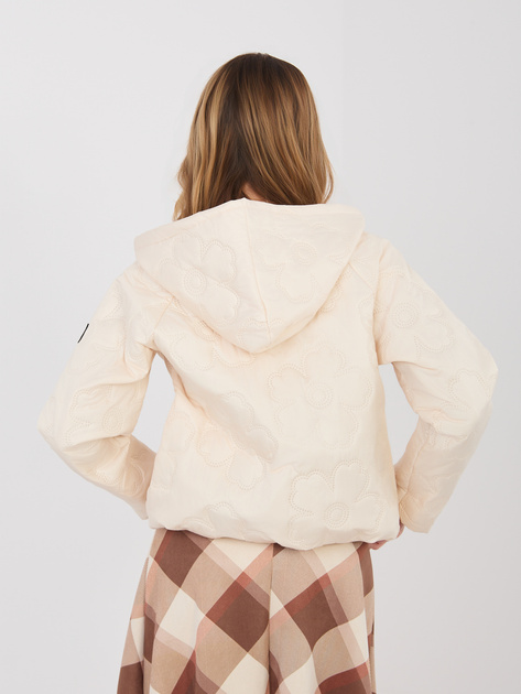 Jasnobeżowa kurtka z kwiatowym pikowaniem RUE PARIS