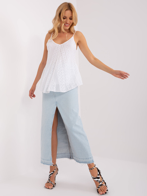 Hurt Biały koronkowy top na ramiączkach OCH BELLA