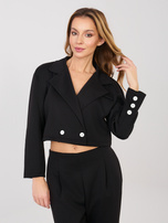 Czarny dresowy komplet w eleganckim stylu RUE PARIS 