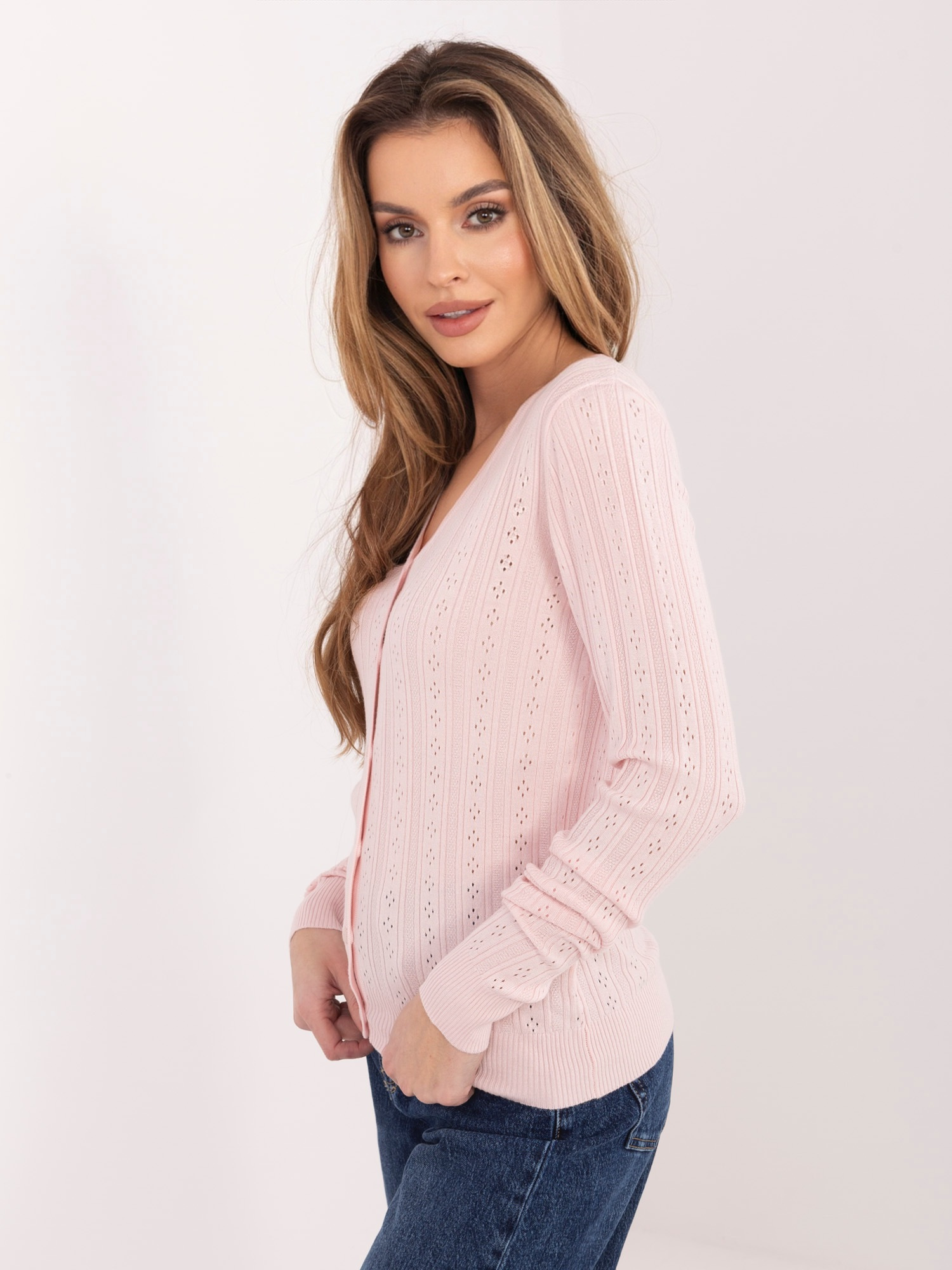 Sweter jasny różowy