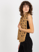 Hurtownia online Beżowy damski szal we wzory