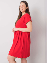 Czerwona bawełniana sukienka plus size Molly