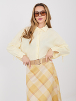 Jasnożółta rozpinana koszula z kołnierzykiem