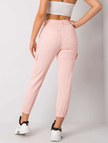 Jasnoróżowe spodnie materiałowe Ximenna