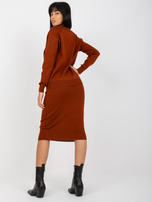 Hurt Ciemnobrązowy dwuczęściowy komplet casualowy z sukienką  