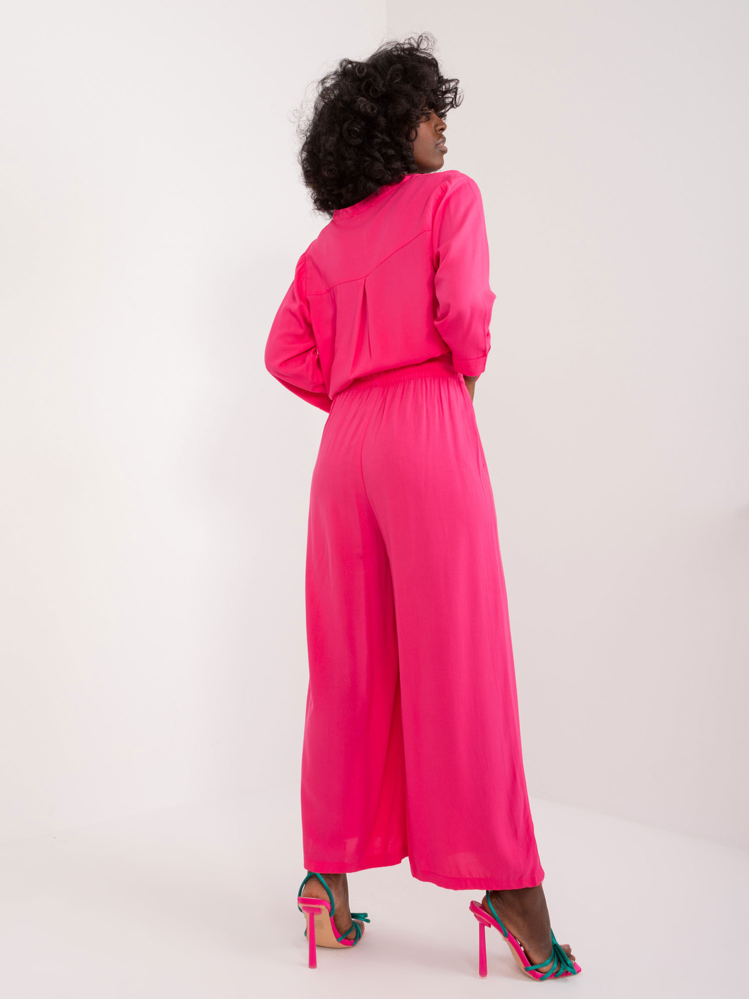 Hurt Fuksjowe letnie spodnie damskie wide leg SUBLEVEL