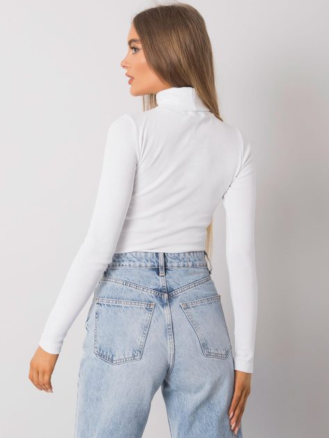 Biała bluzka w prążek z golfem Elisee RUE PARIS