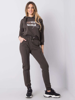 Ciemny khaki komplet Charis