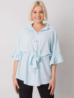Light blue blouse with binding Marcia RUE PARIS