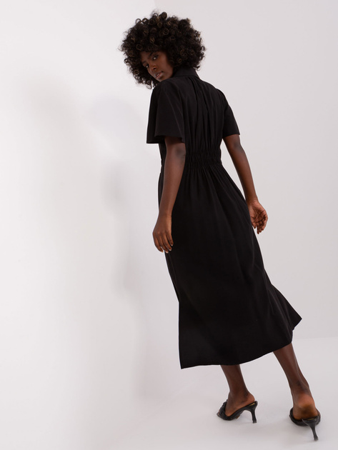 Hurt Czarna sukienka szmizjerka midi ZULUNA