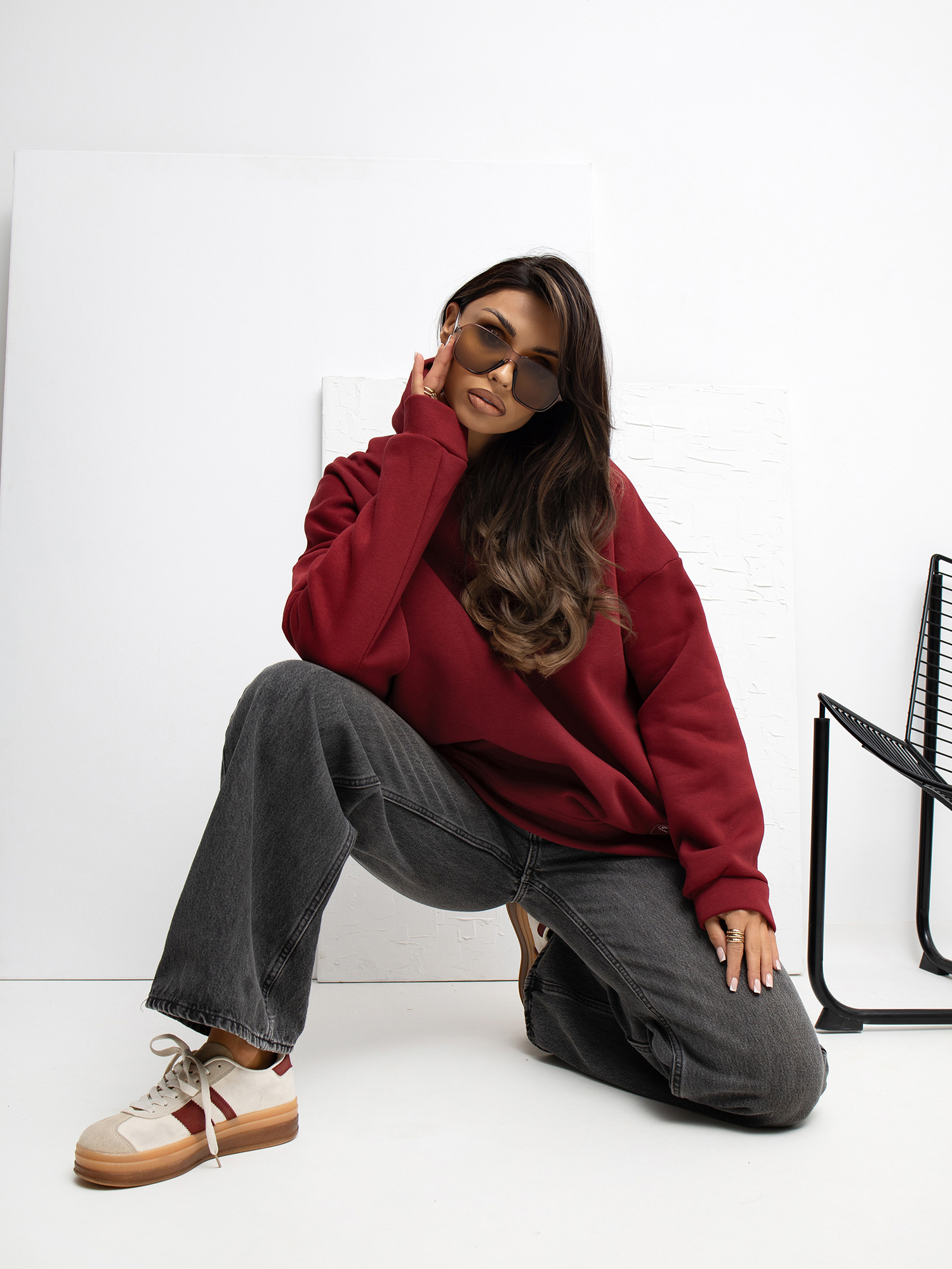 Bluza bordowy