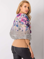 Jasna khaki chusta w kwiaty