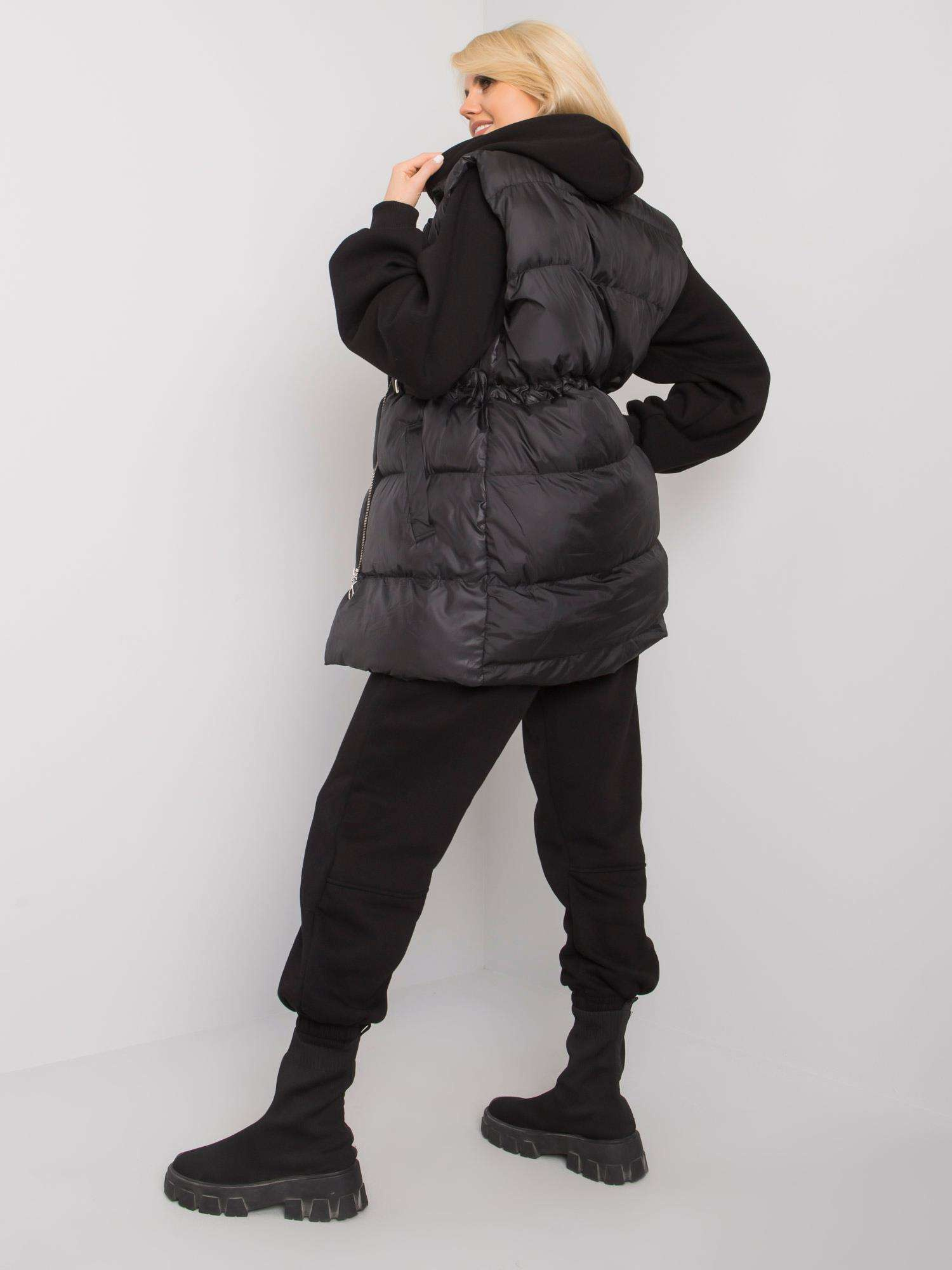Black three-piece set with Abigail vest