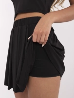 Czarny sportowy komplet z topem typu polo