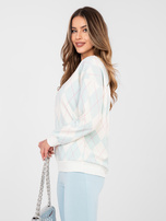 Jasnomiętowa bluza oversize z długim rękawem 