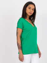 Grünes Damen-T-Shirt mit Spitze Aileen.