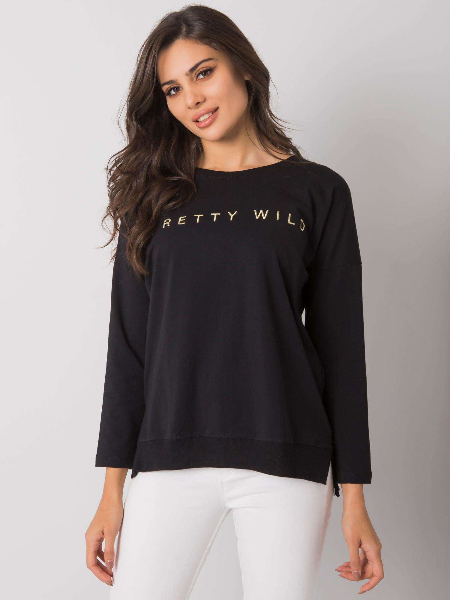 Black Women's Cotton Blouse Dover RUE PARIS
