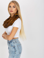 Camelowa chusta komin w zwierzęce wzory