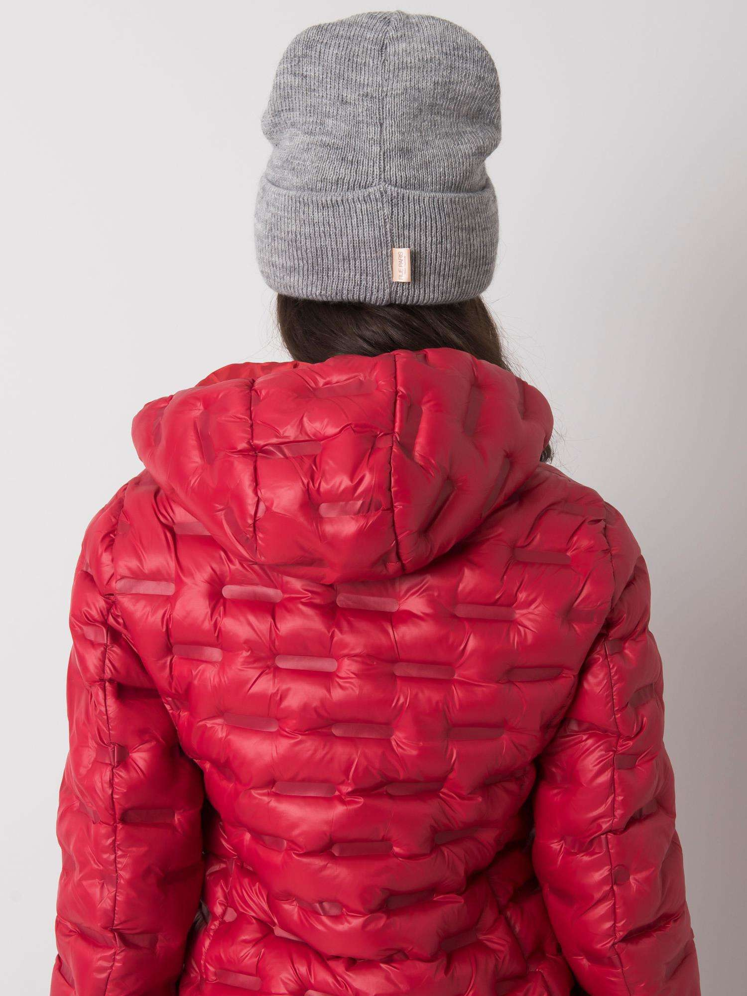 Szara czapka beanie damska