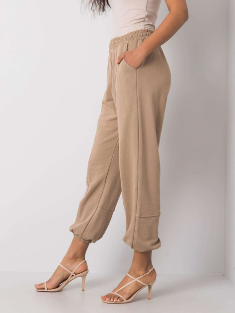 Ciemnobeżowe spodnie dresowe Maye