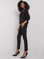 Black cotton set with Jane RUE PARIS applique 