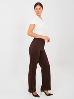 Brązowe dresowe spodnie w eleganckim stylu RUE PARIS 