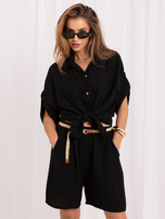 Black women's bermuda shorts from the set.
