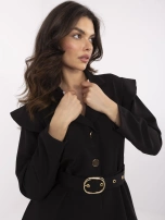 Czarny wizytowy kombinezon damski z szortami