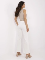 Ecru dresowe spodnie dzwony z wiskozą