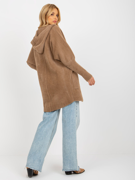 Hurt Jasnobrązowy płaszcz alpaka z dodatkiem wełny