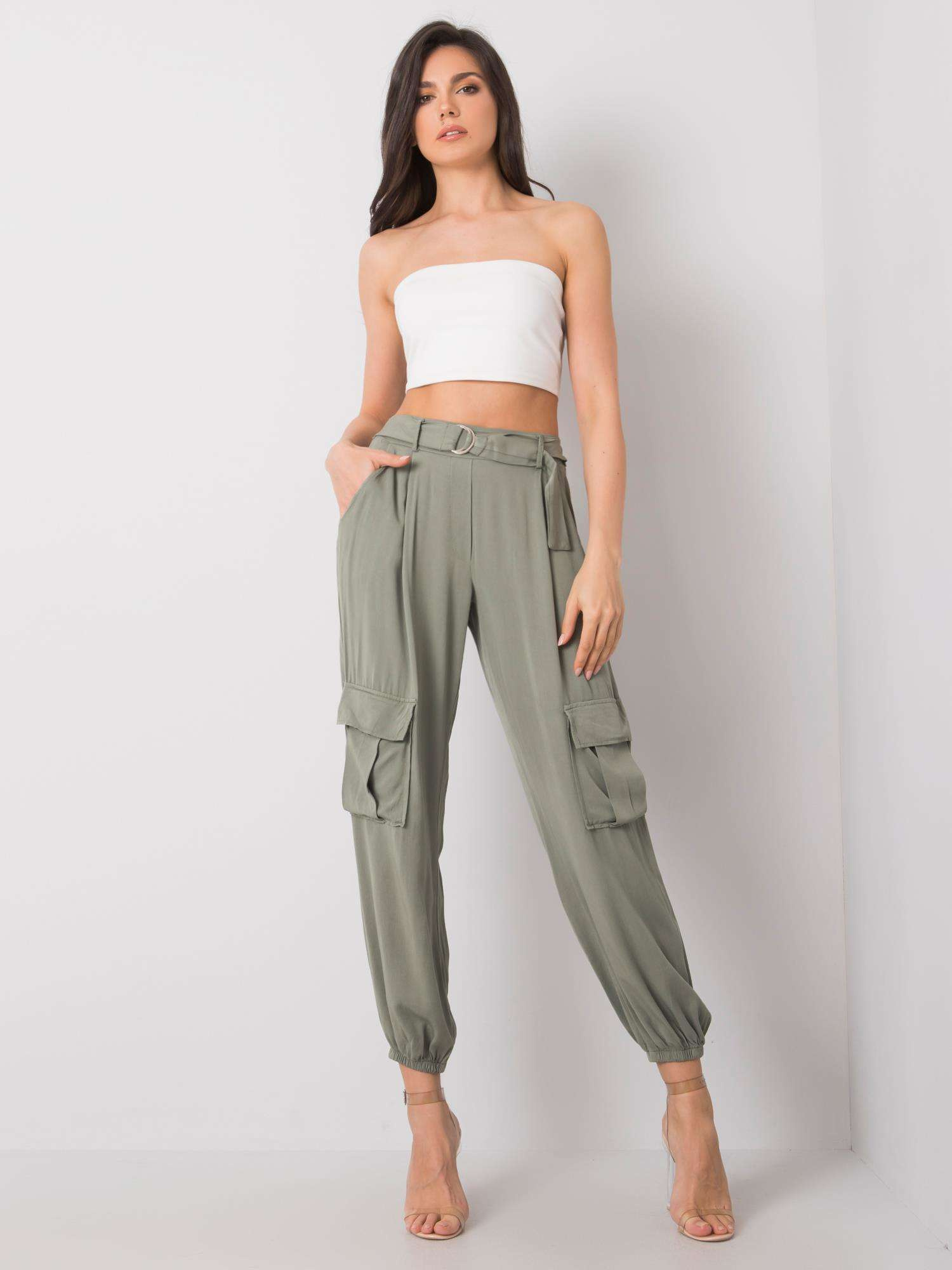 Khaki spodnie Lorrita OCH BELLA